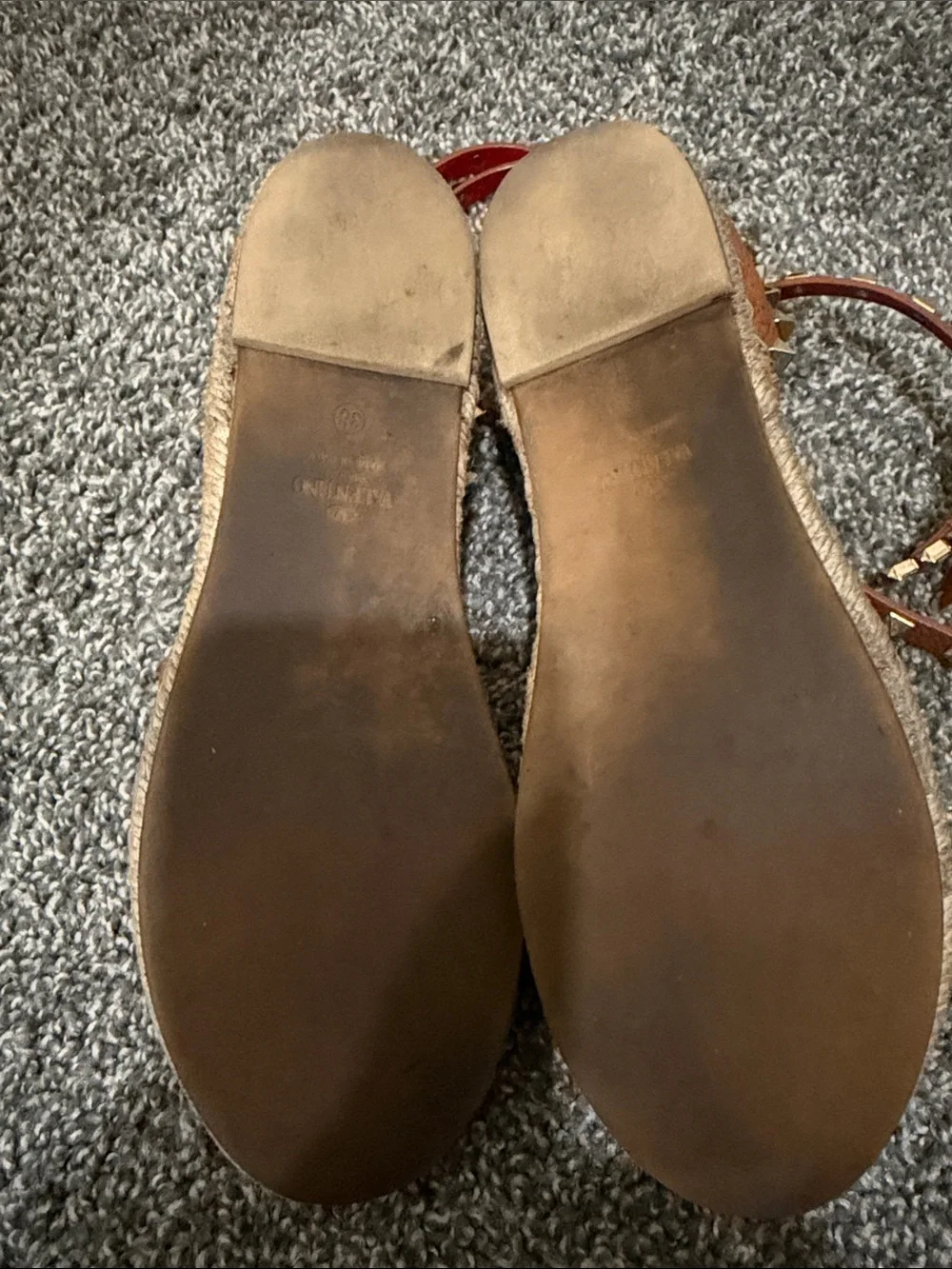 Valentino tan leather